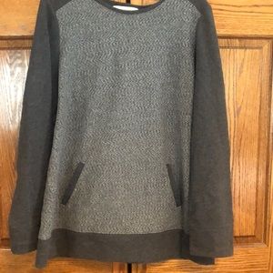 Loft, XL, Grey Sweatshirt with Front Pocket
